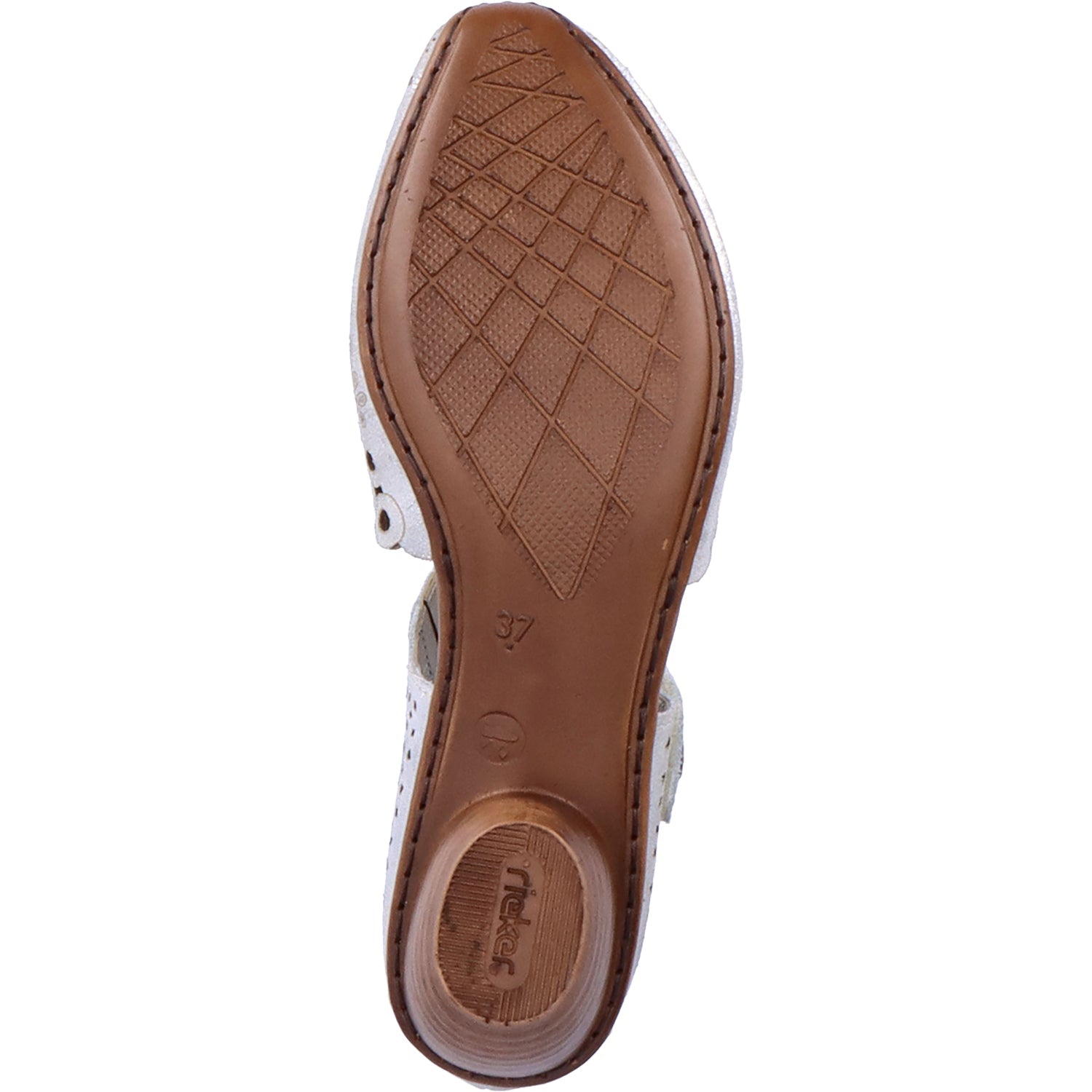Rieker 43753-90 Mirjam 53 Women's Mary Janes Silver Leather
