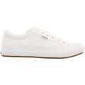 Taos Moc Star Women's Shoes White Distressed Canvas