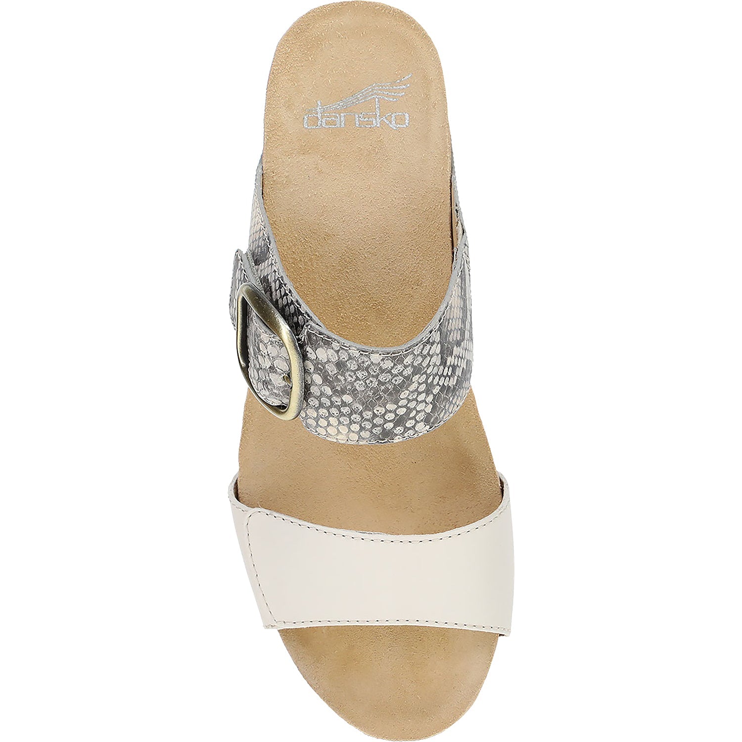 Dansko Shannon Women's Wedge Sandals Snake/Ivory Leather