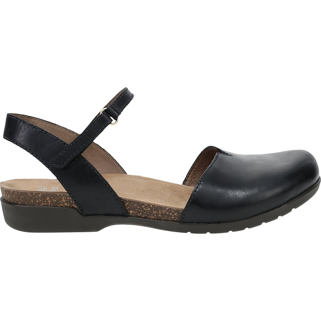 Dansko Rowan Women's Shoes Black Waxy Burnished Leather