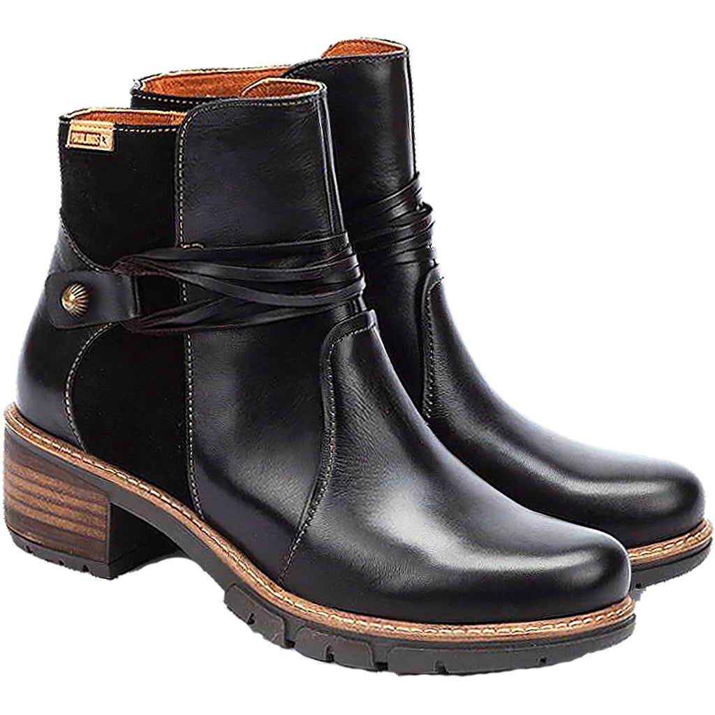 Pikolinos San Sebastian W1T-8906C2 Women's Ankle Boots Black Leather