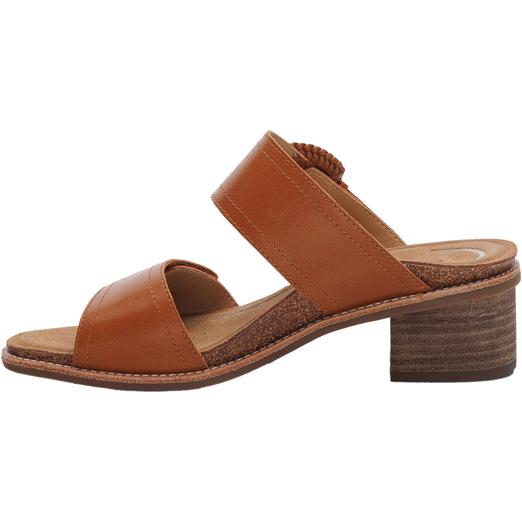Aetrex Tatiana Women's Slide Sandals Cognac Leather
