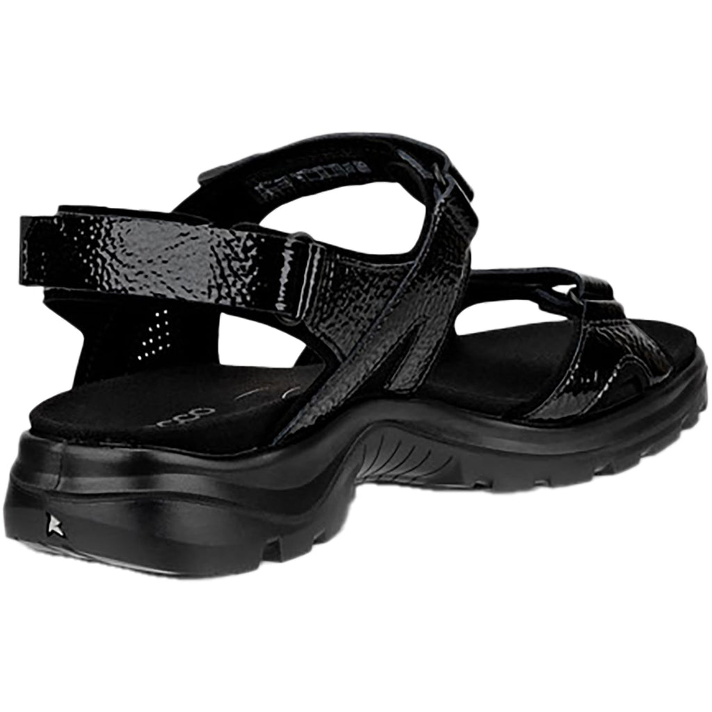 Ecco Yucatan 20 3s Women's Sandals Black Crinkle Patent
