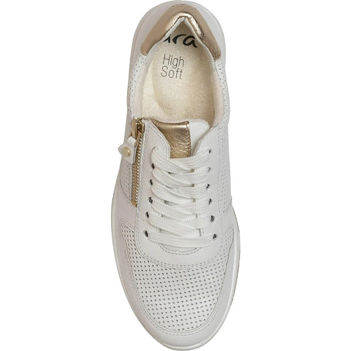 Ara Opal Women's Sporty Lace Up Shoes White Calf Leather
