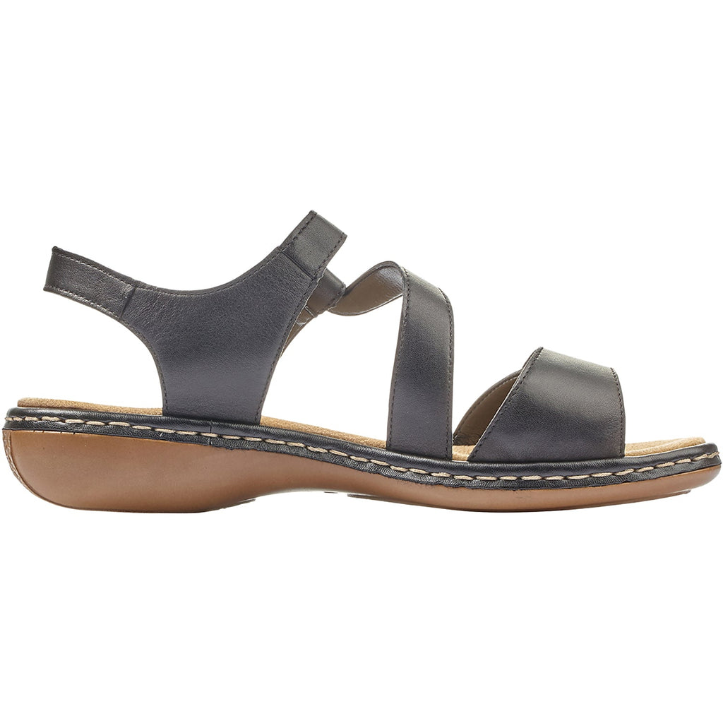 Rieker 659C7-00 Regina Women's Sandals Black Leather