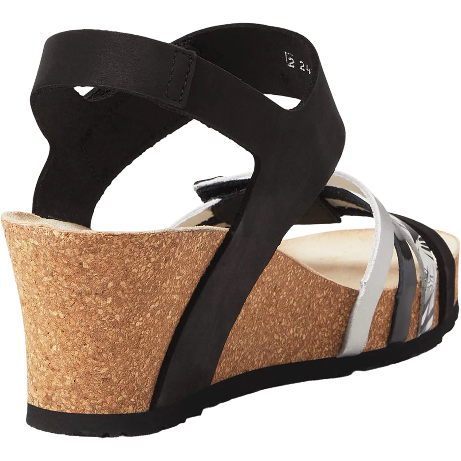 Mephisto Lucia Women's Wedge Heel Sandals Black Nubuck/Leather