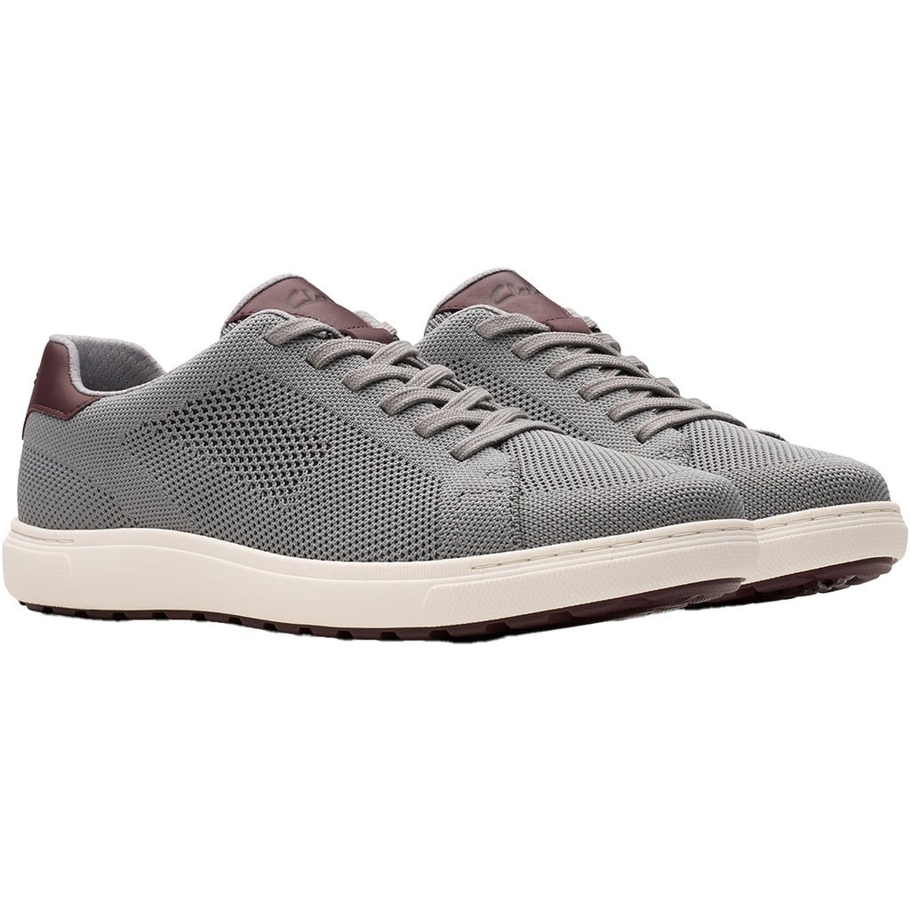 Clarks Mapstone Lace Men's Lace Up Shoes Grey Knit