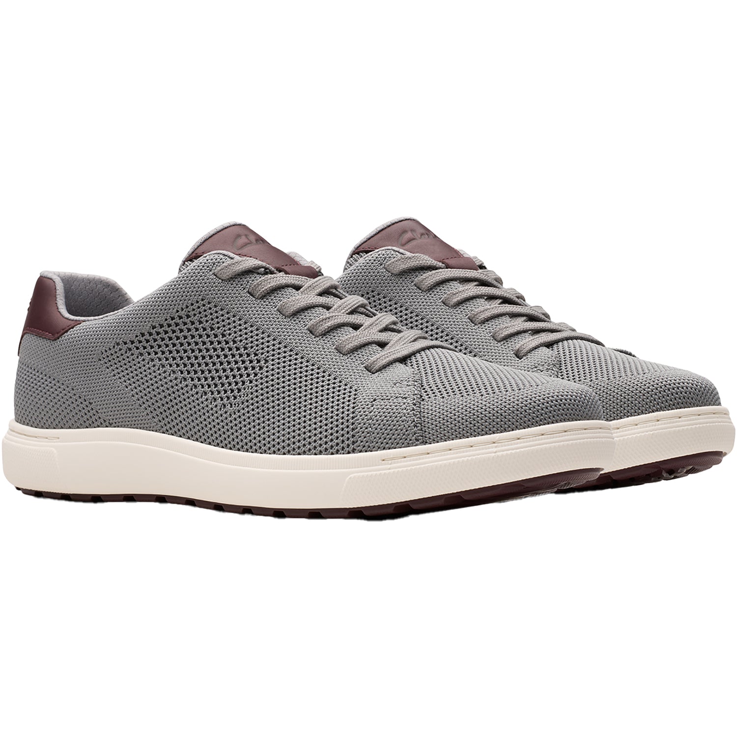 Clarks Mapstone Lace Men's Lace Up Shoes Grey Knit