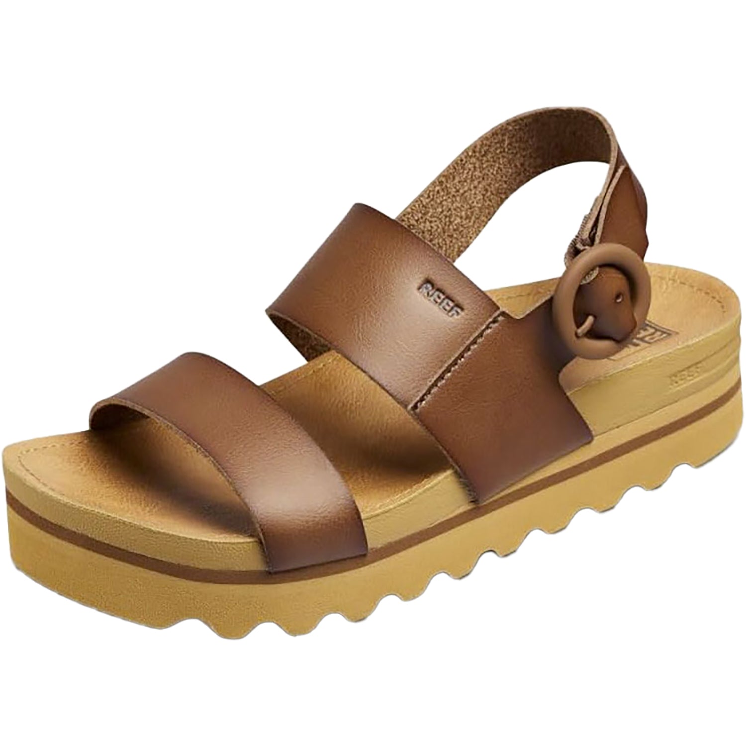 Reef Vista Hi Buckle Women's Platform Sandals Espresso Synthetic