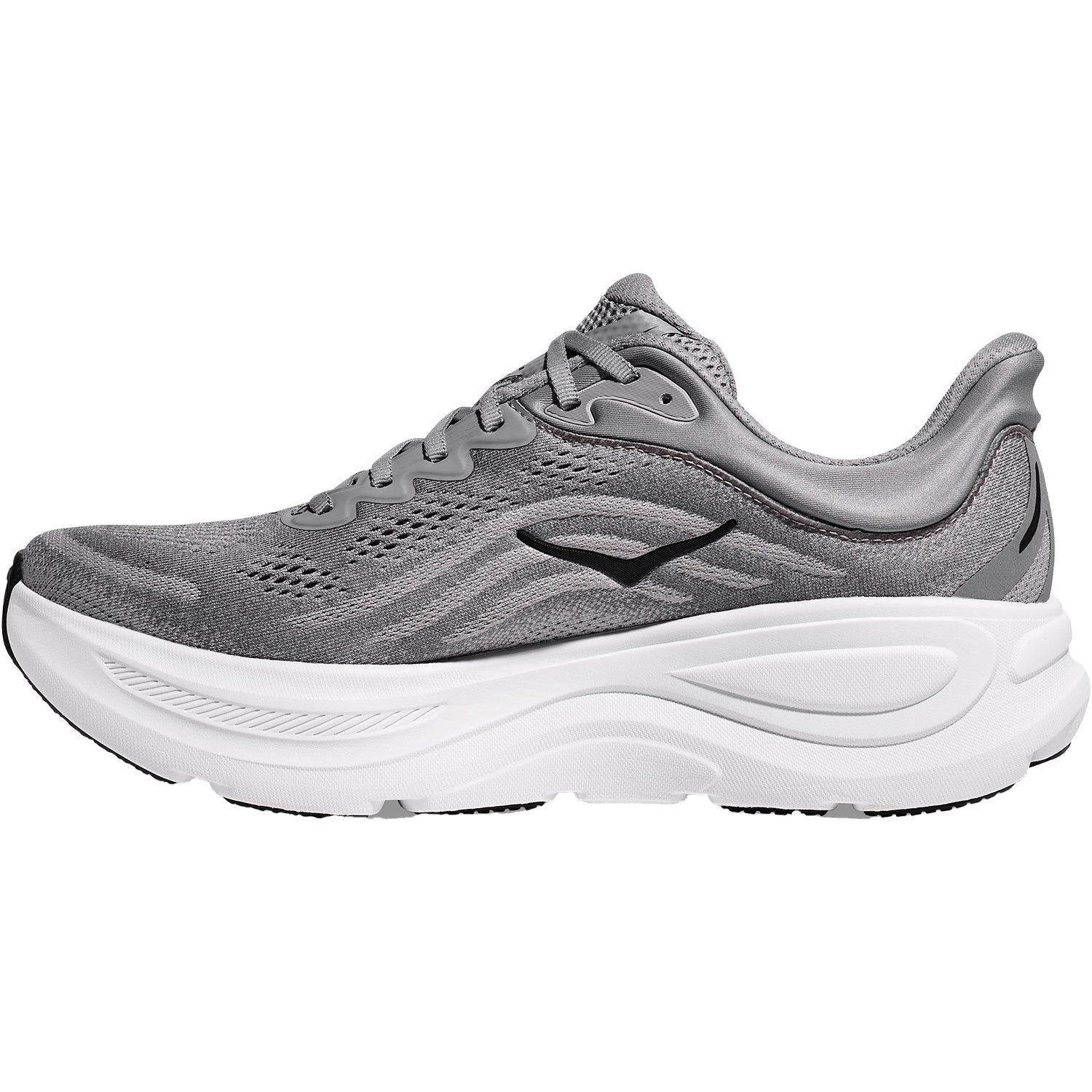 Hoka Bondi 9 (Neutral Support) Men's Athletic Shoes Galactic Grey/Stellar Grey Mesh