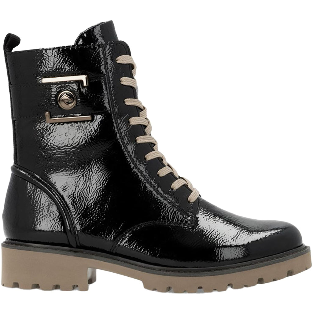 Remonte D8663-00 Women's Boots Black Crashlack Patent Leather