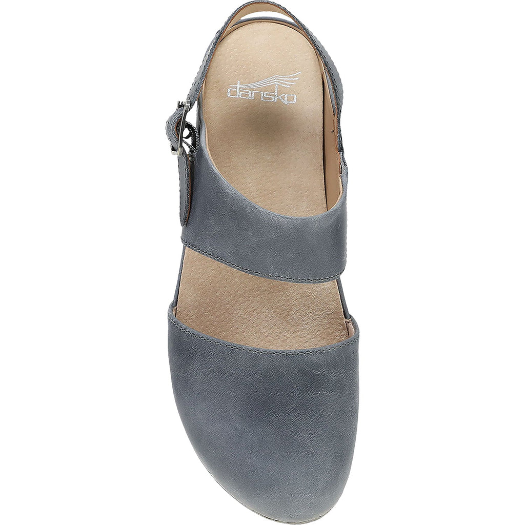 Dansko Lucia Women's MJ Sandals Denim Oiled Pull Up Leather