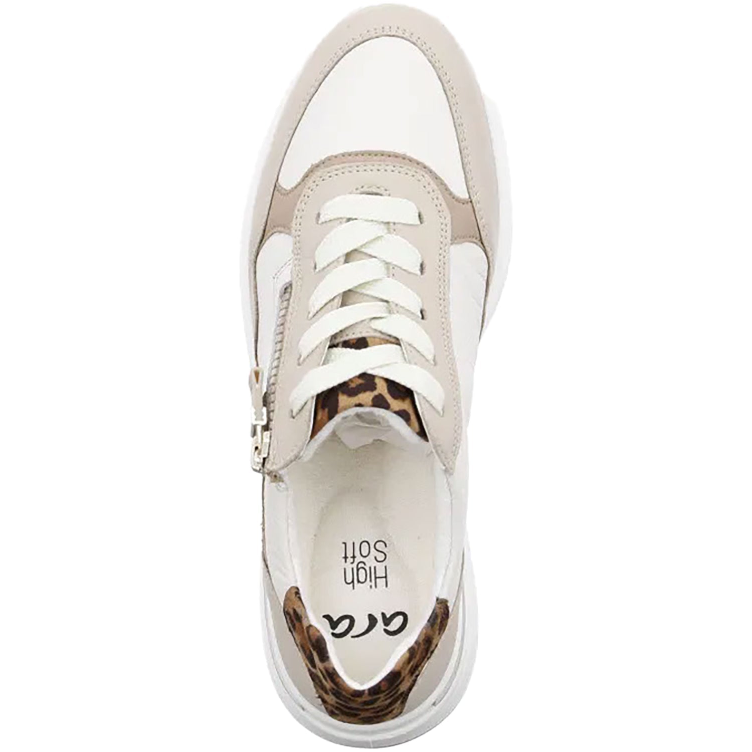 Ara Gardenia Women's Sporty Lace Up Shoes Shell/Cream/Sand Leather
