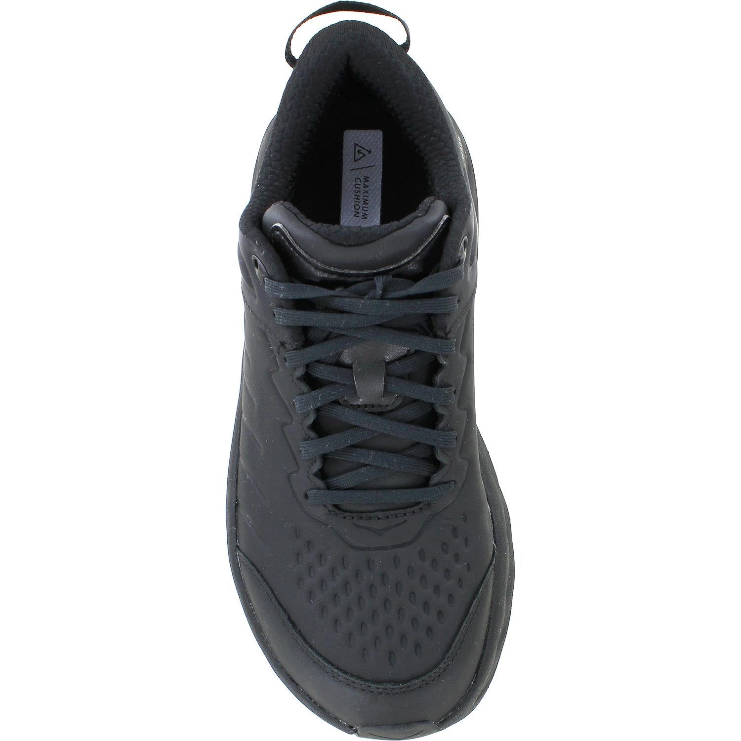 Hoka Bondi SR (Neutral Support) Men's Walking Shoes Black Leather