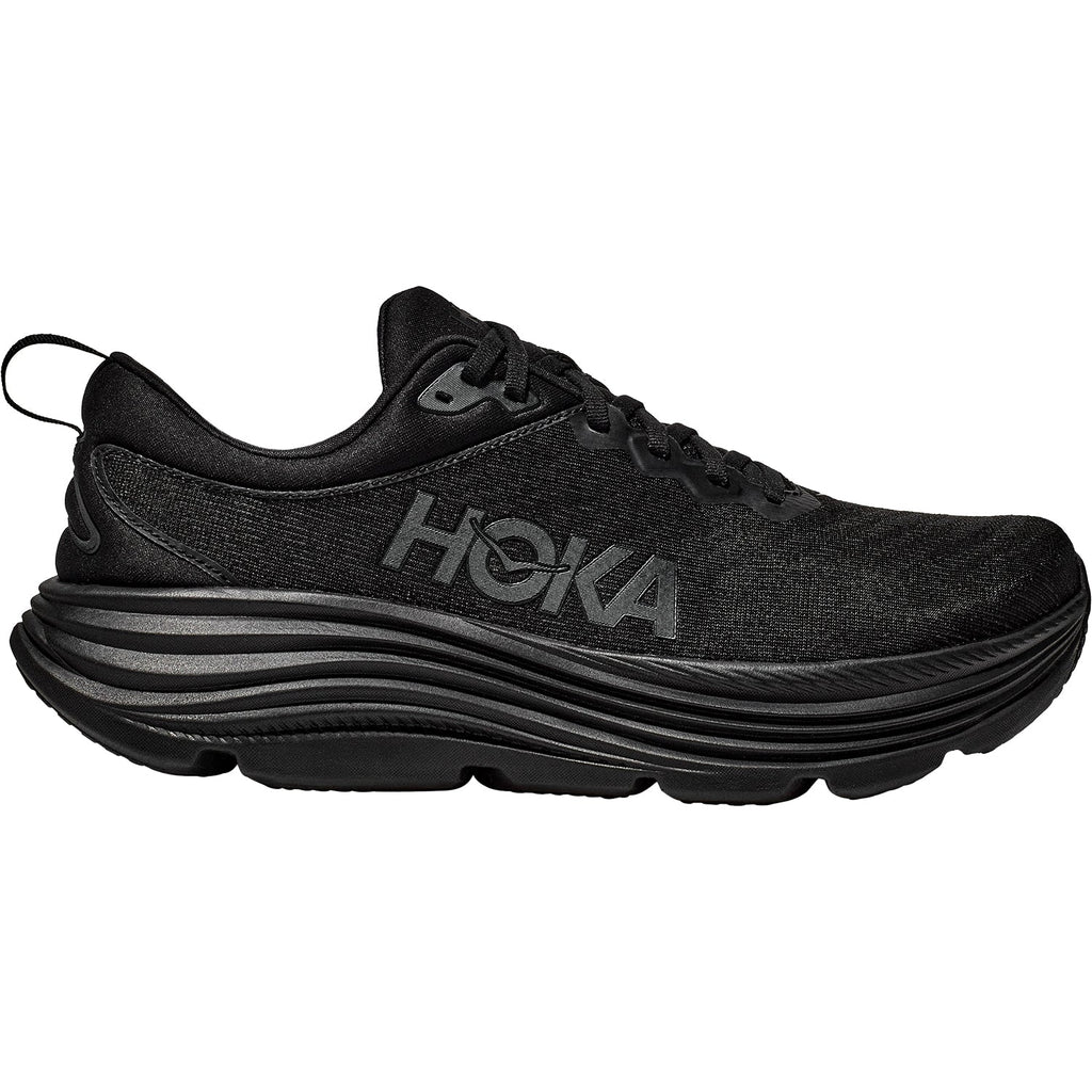 Hoka Gaviota 5 (Stability Support) Men's Everyday Running Shoes Black/Black Mesh