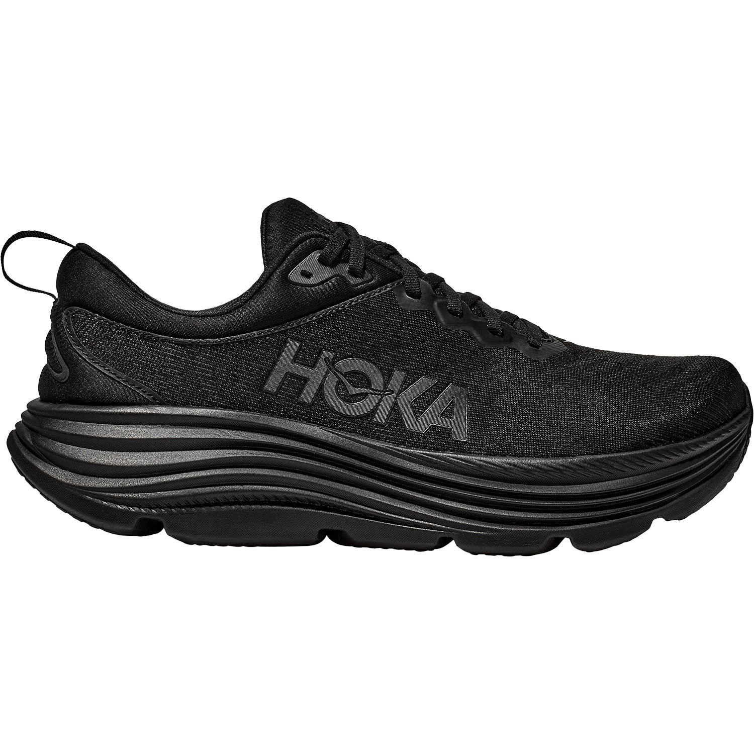 Hoka Gaviota 5 (Stability Support) Men's Everyday Running Shoes Black/Black Mesh