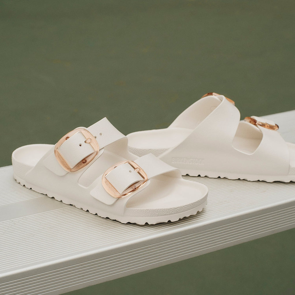 Eva Big Buckle Arizona Women's Recovery Sandals Eggshell