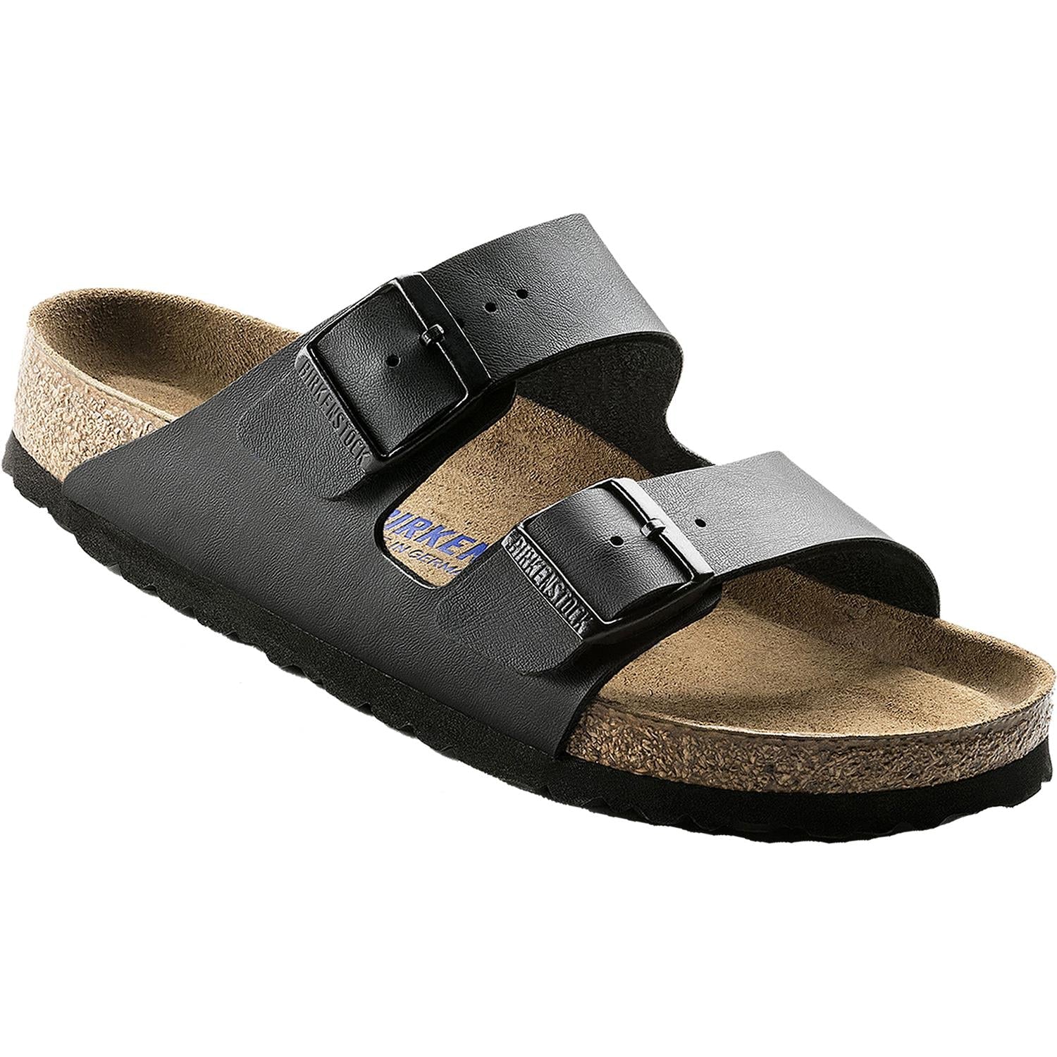 Birkenstock Arizona Soft Footbed Unisex Sandals Black Birko-Flor
