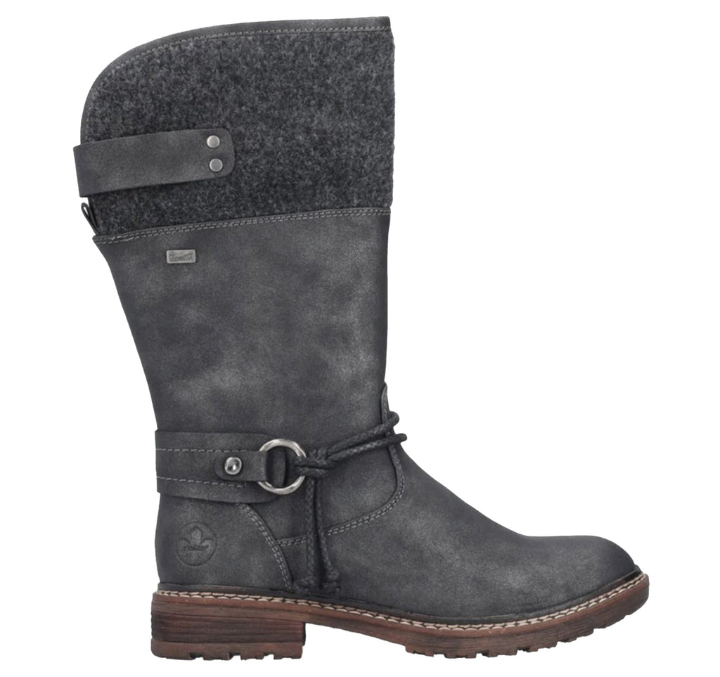 Rieker 94774-45 Dominika 74 Women's Ankle Boots Graphite/Anthrazit Synthetic