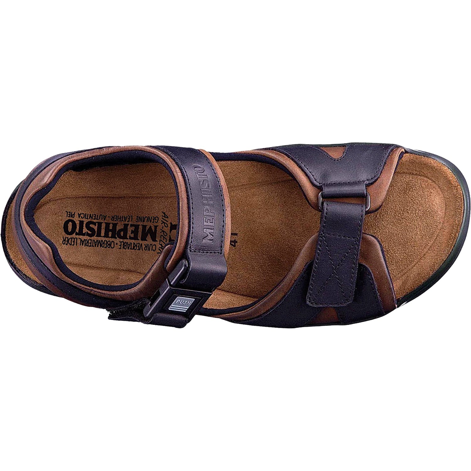 Mephisto Shark Men's Outdoor Sandals Brown/Black Leather