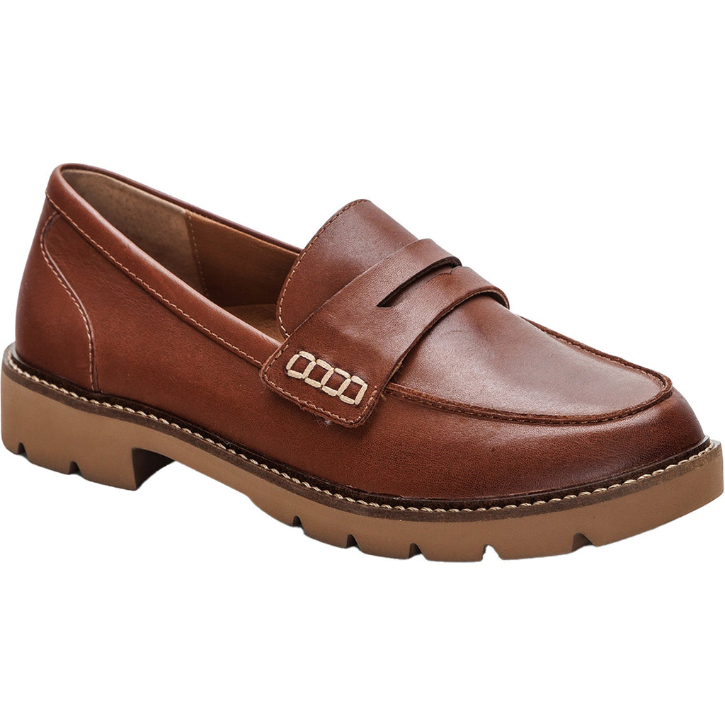 Aetrex Collette Women's Shoes Cognac