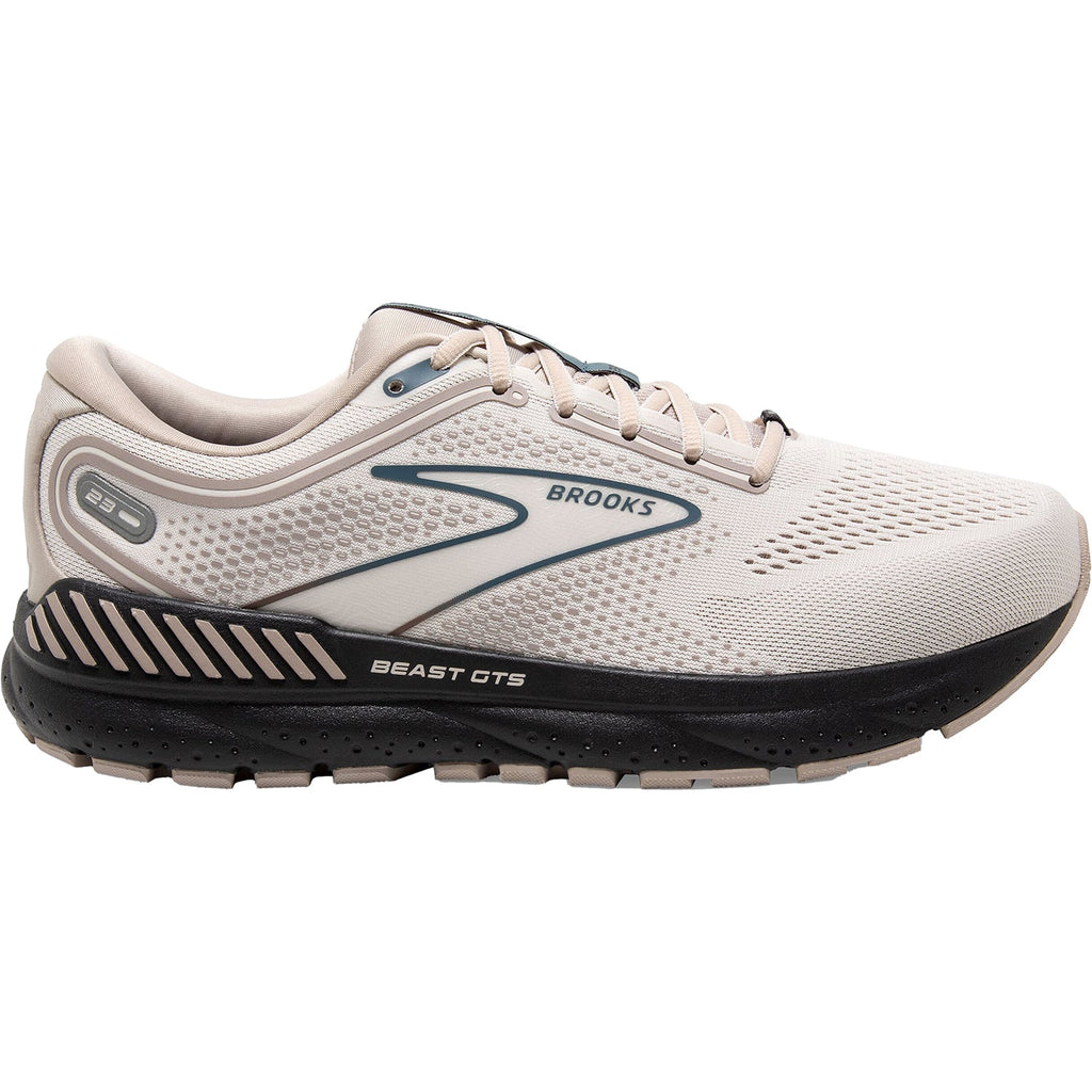 Brooks Beast GTS 23 (Stability Support) Men's Road Running Shoes Chateau Grey/White Sand/Blue Mesh