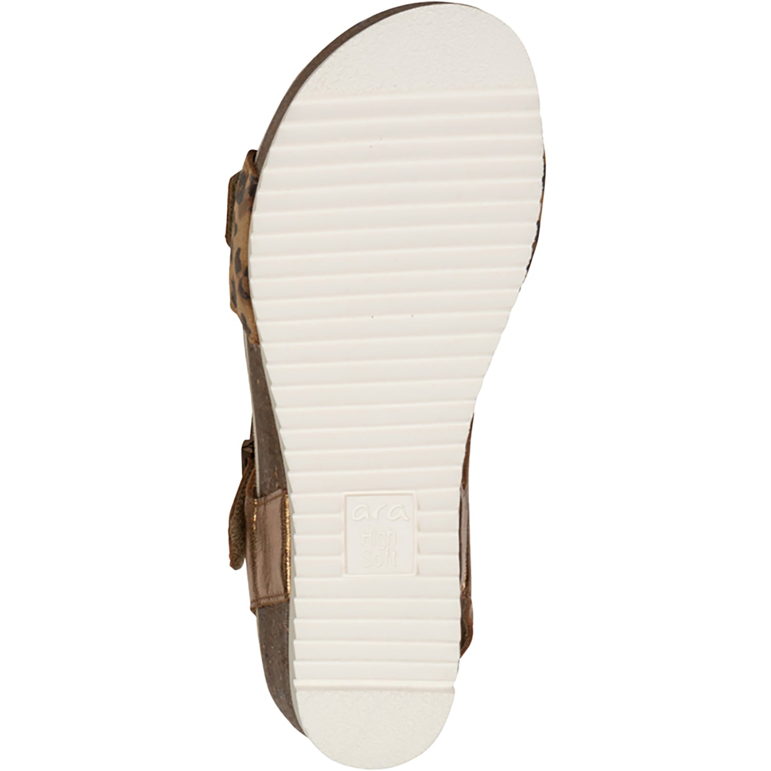 Ara Nova Women's Wedge Sandals Leopard/Whiskey Metallic