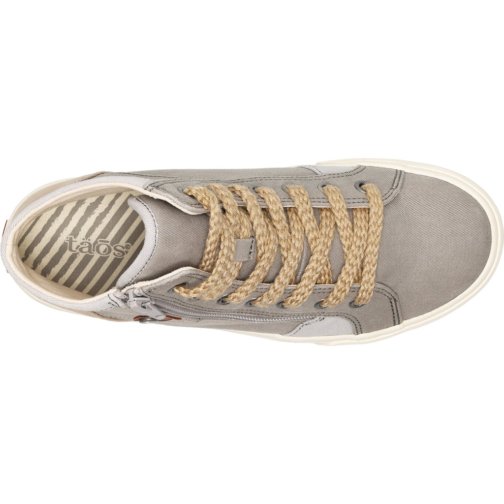 Taos Top Soul Women's High Top Sneakers Grey/Ecru Distressed Canvas