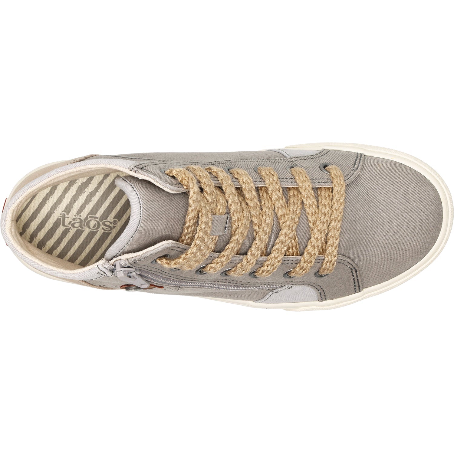 Taos Top Soul Women's High Top Sneakers Grey/Ecru Distressed Canvas