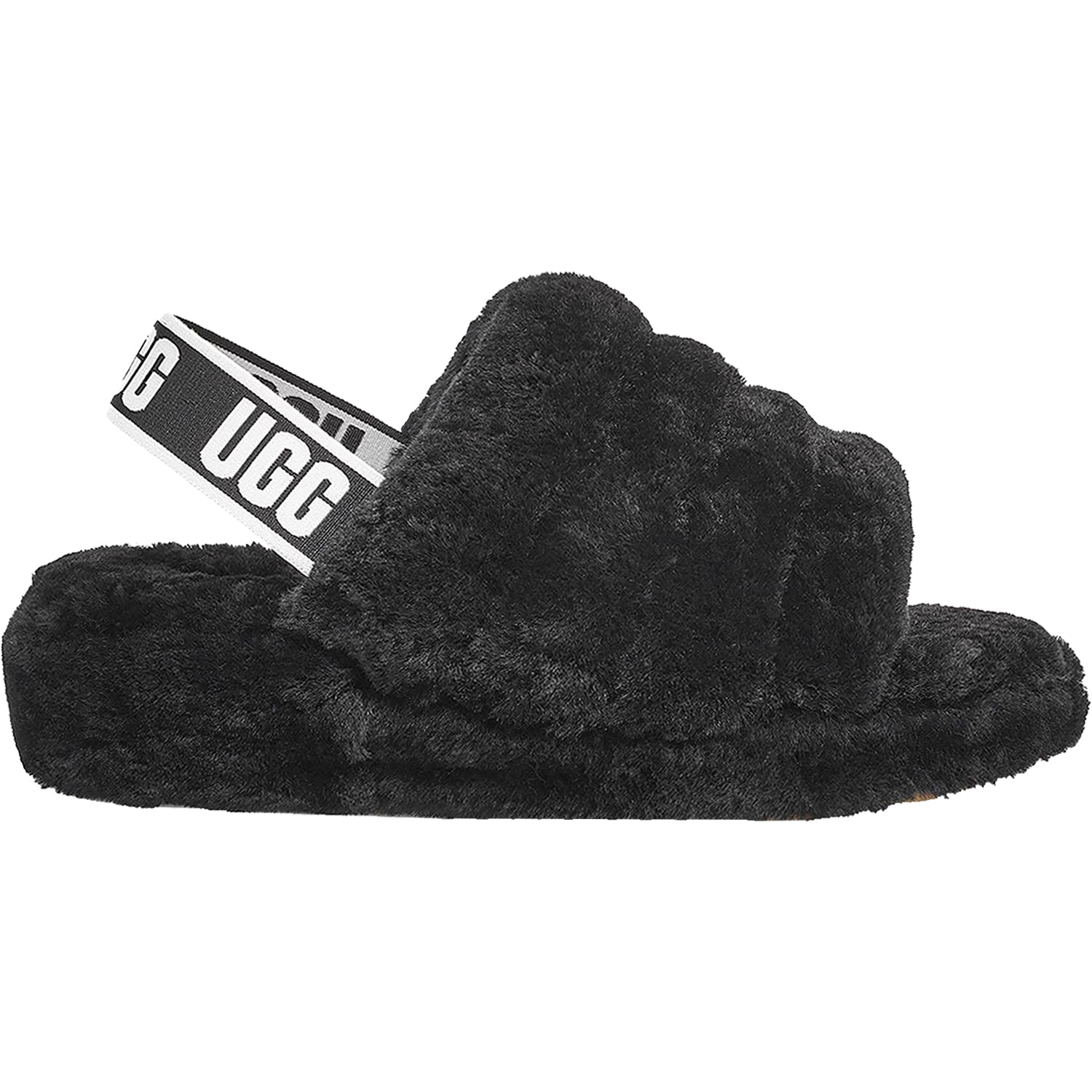 UGG Fluff Yeah Slide Women's Slippers Black Sheepskin