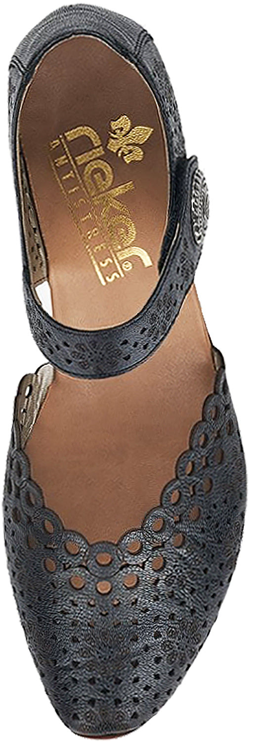 Rieker 43753-00 Mirjam Women's Mary Janes Black Leather