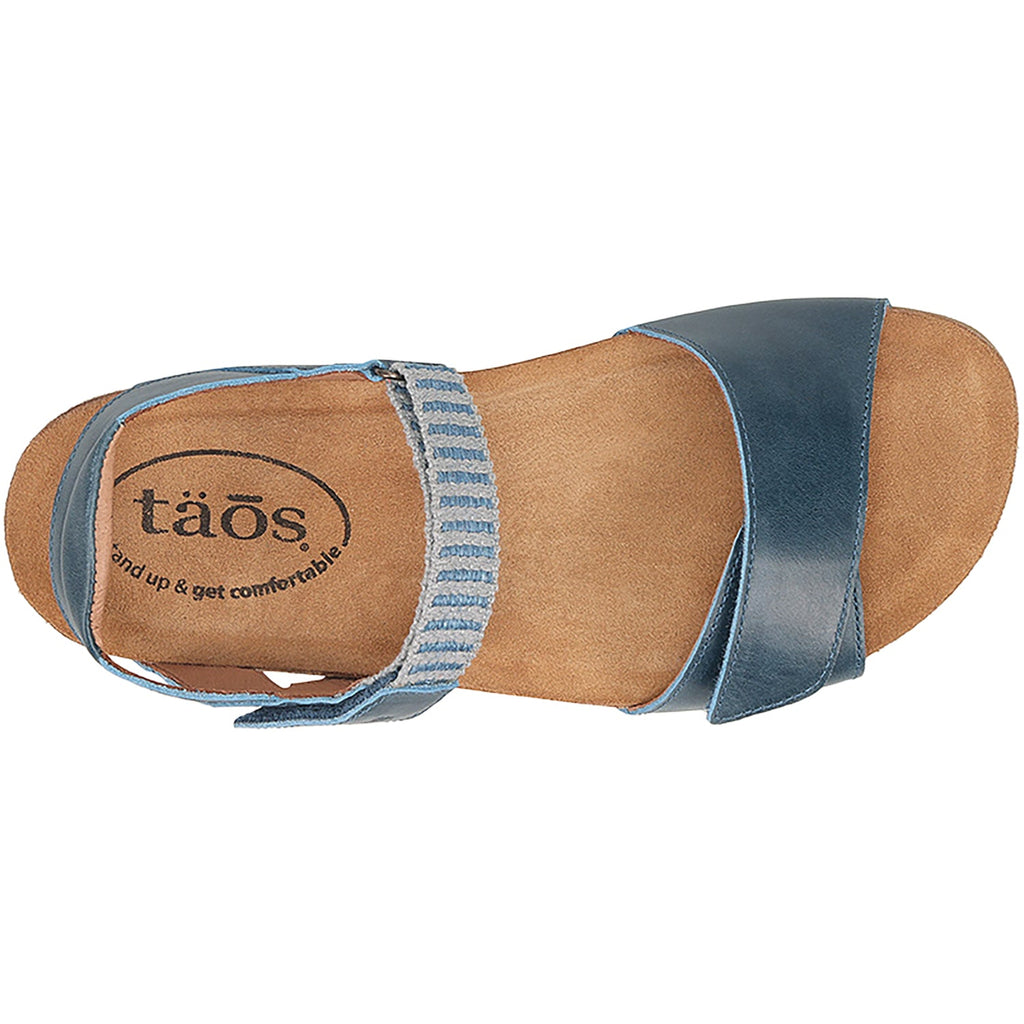 Taos Symbol Women's Sandals Petrol Blue Leather