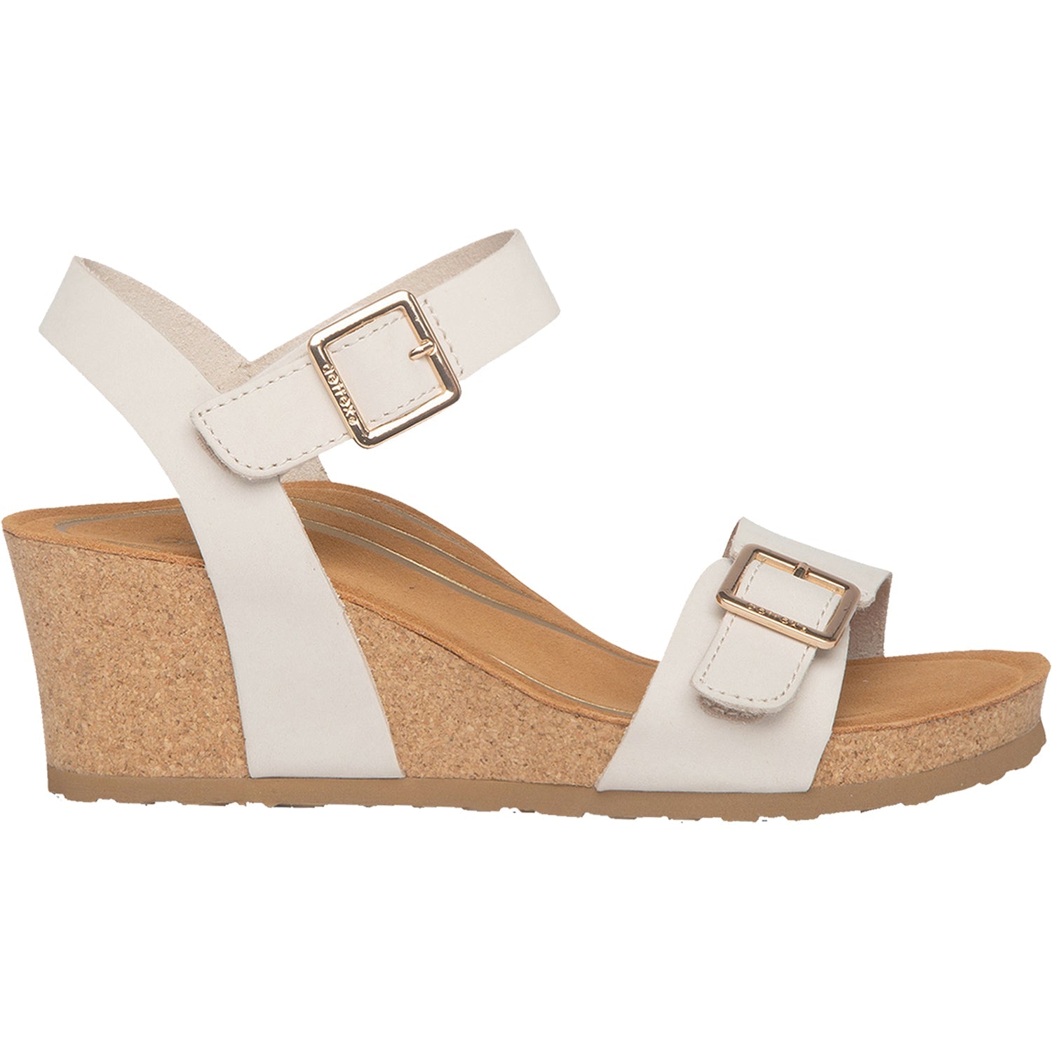 Aetrex Lexa Women's Wedge Heel Sandals Ivory Leather