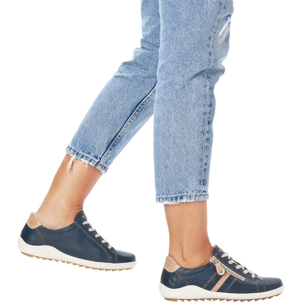 Remonte R1432-14 Liv 32 Women's Sneakers Pazifik/Bisquit Leather