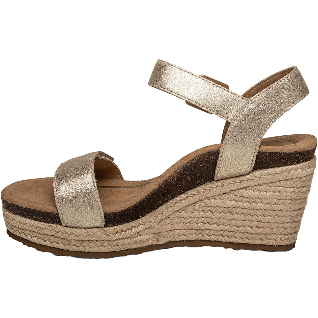 Aetrex Sydney Women's Quarter Strap Sandals Champagne Leather