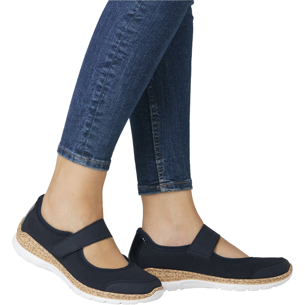 Rieker N42B0-14 Stretch Women's Mary Janes Sporty Pazifik/Pazifik