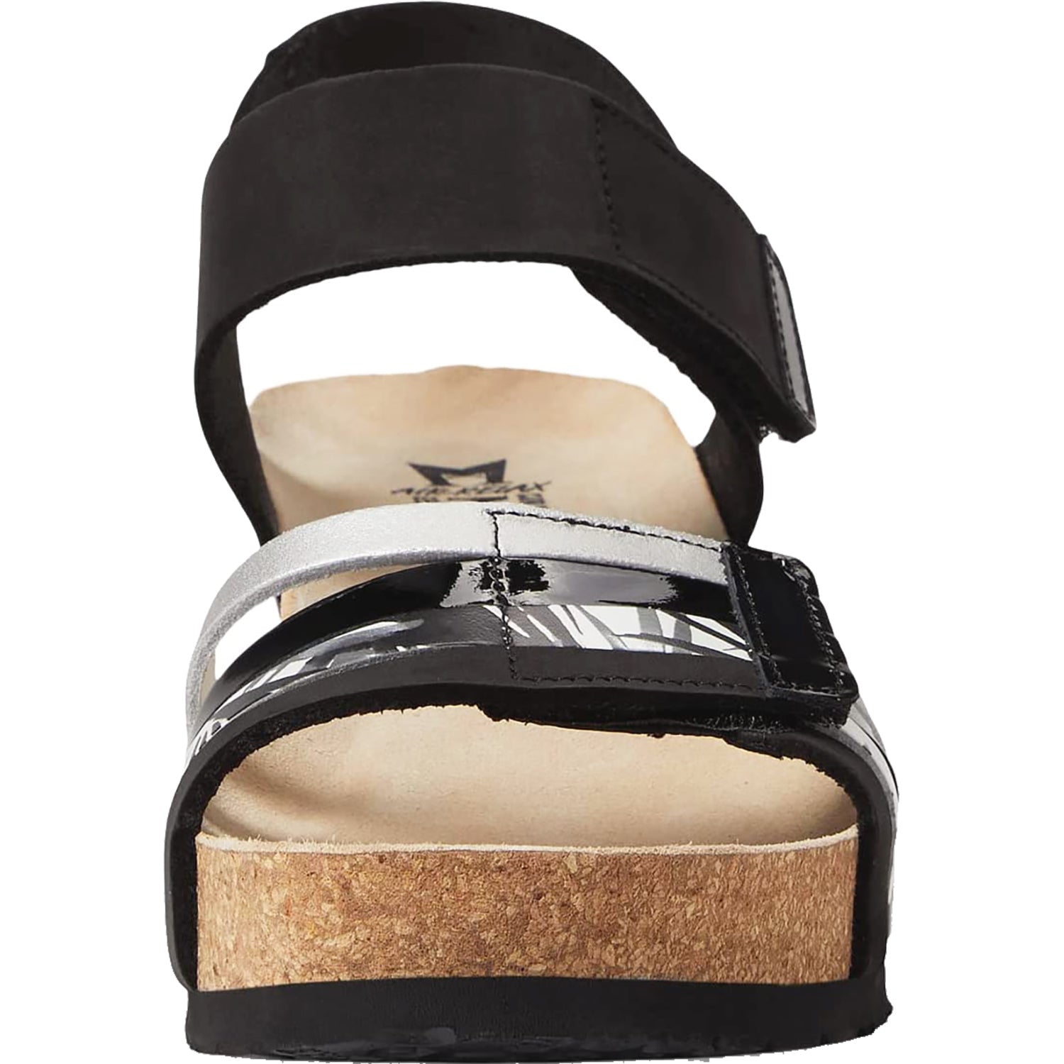 Mephisto Lucia Women's Wedge Heel Sandals Black Nubuck/Leather