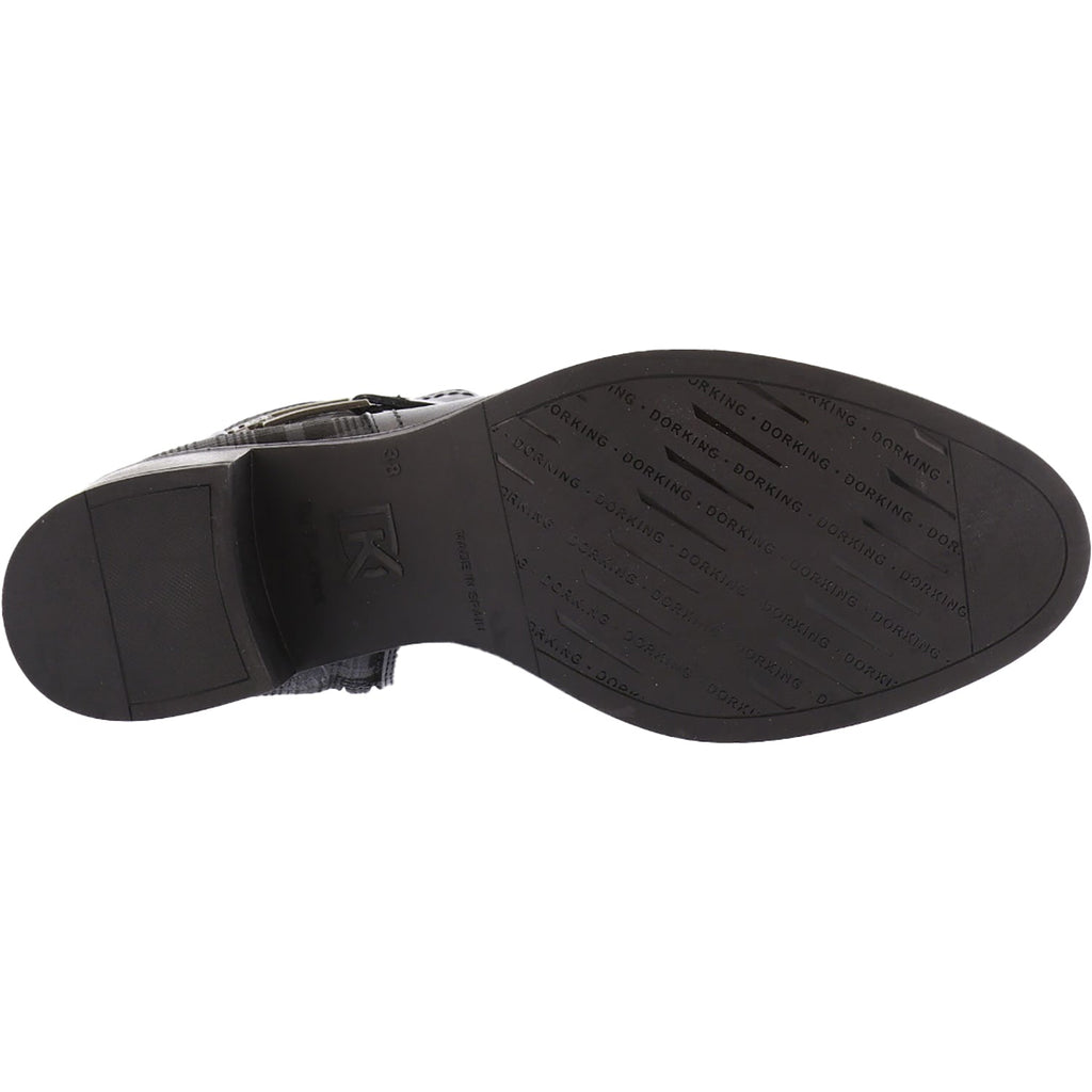 Women's Dorking Chiara D9133-101792 Black Leather/Plaid