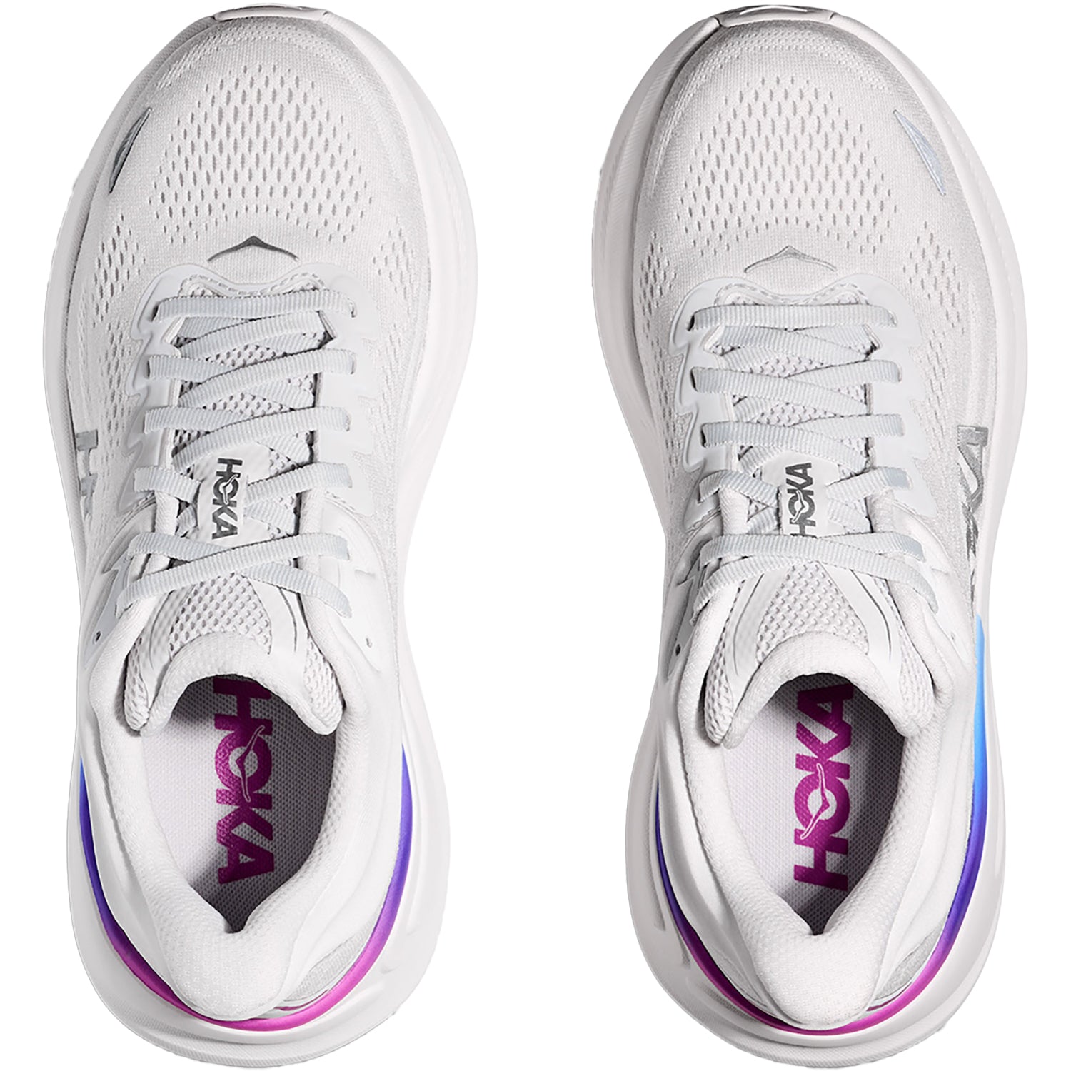 Hoka Bondi 9 (Neutral Support) Women's Athletic Shoes Cosmic Grey/White Mesh