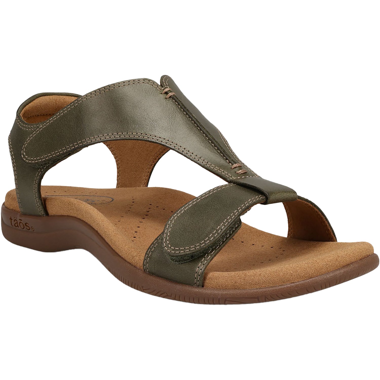 Taos The Show Women's Sandals Olive Leather