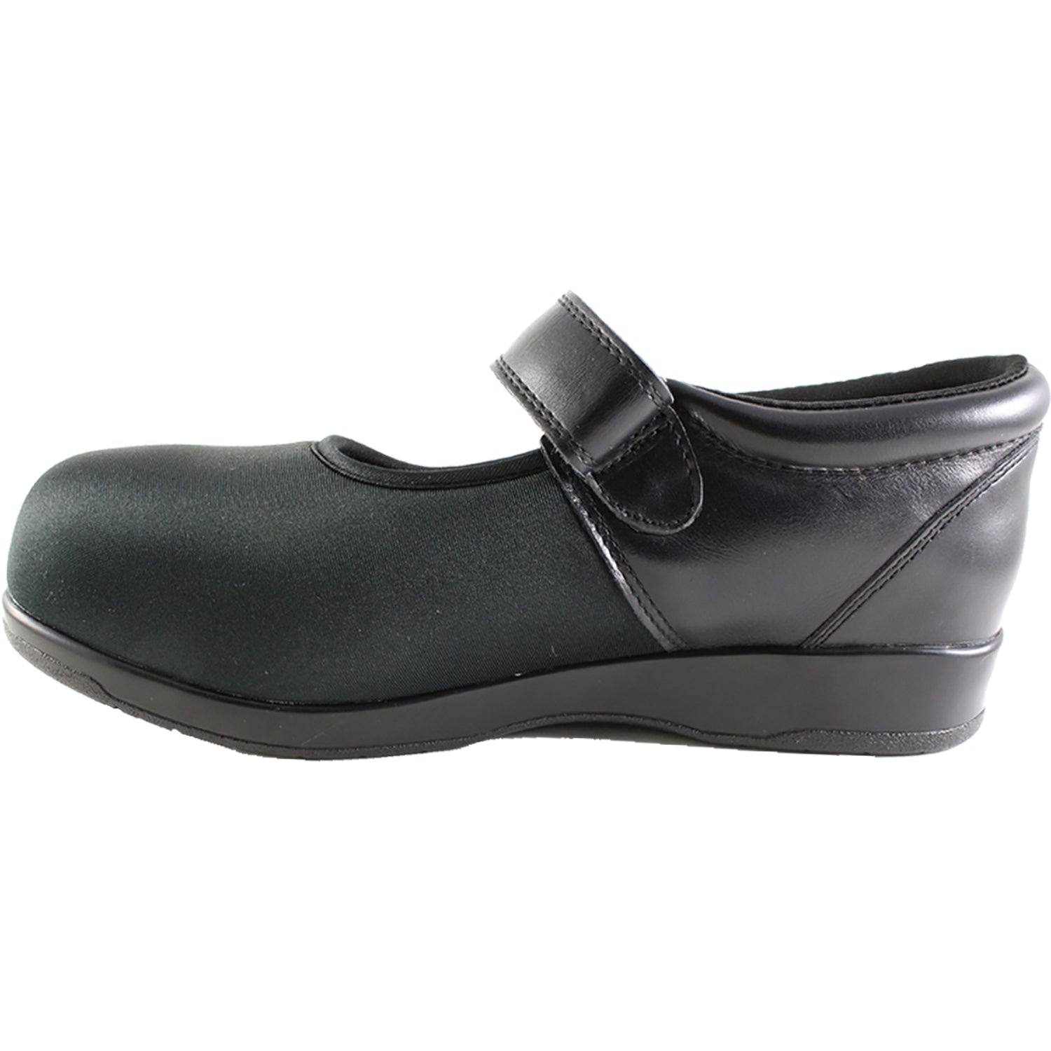 Pedors Mary Jane 500 Women's Diabetic Orthopedic Shoes Black Leather/Stretch