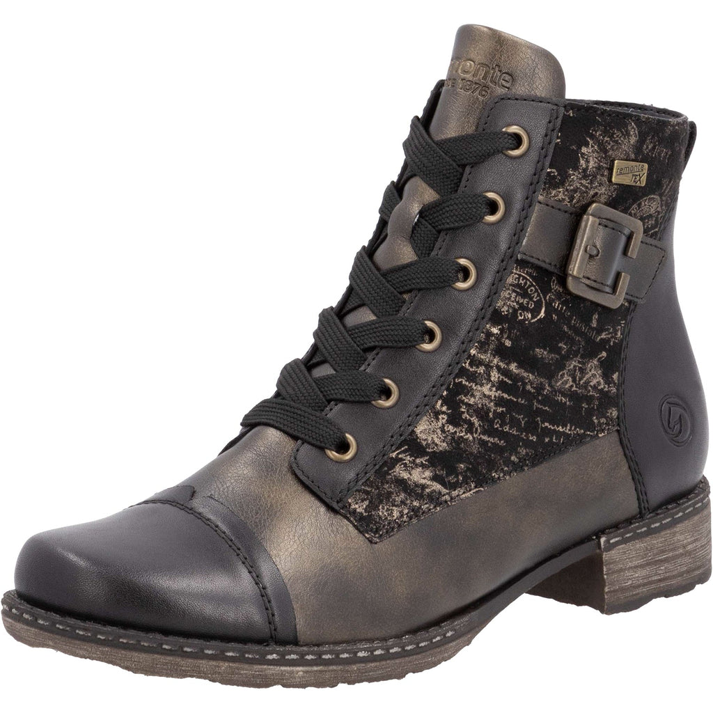 Remonte D4381-03 Women's Water Resistant Boots Schwarz/Antik/Schwarz Synthetic