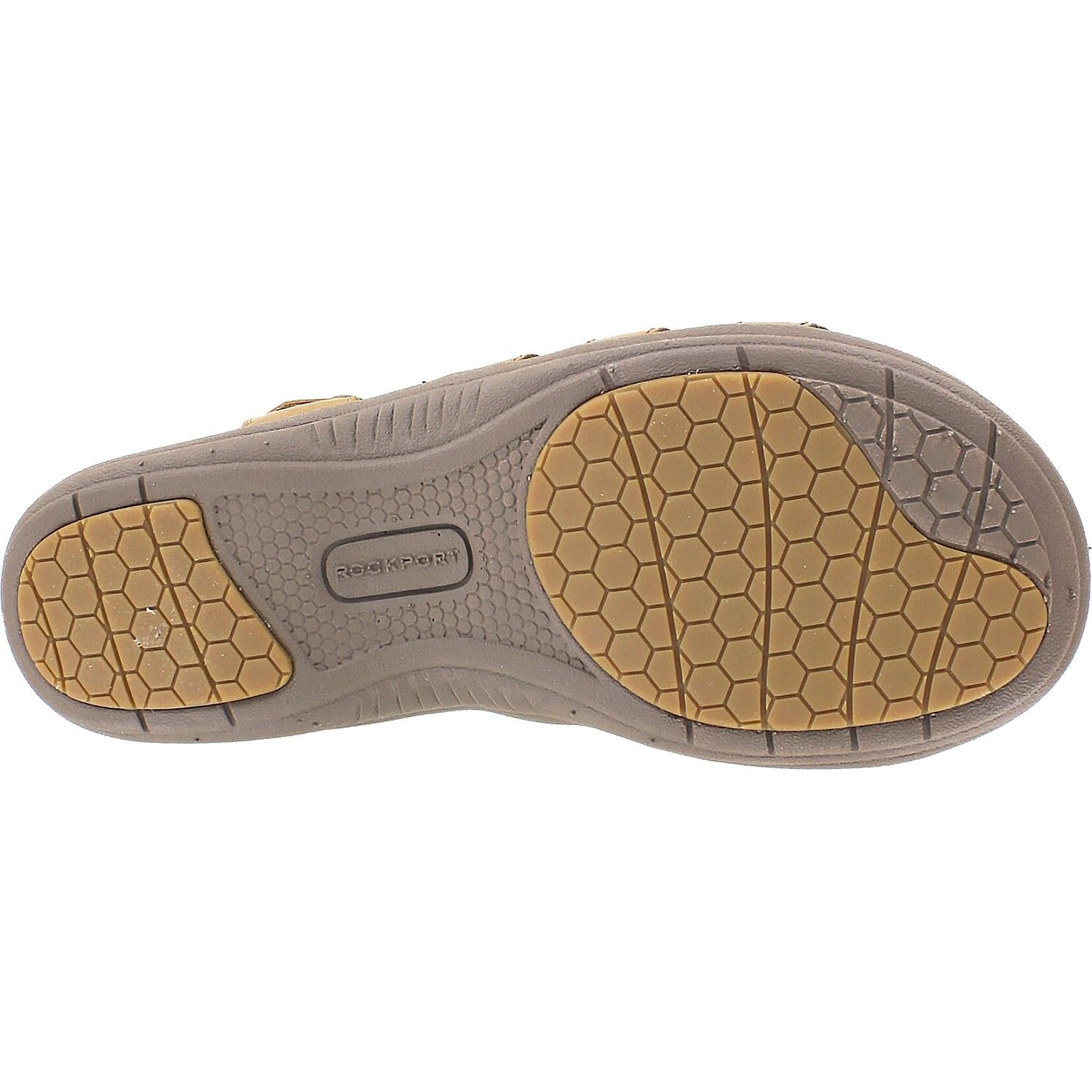 Rockport Cobb Hill Rubey T-Strap Women's Sandal Tan Multi Leather