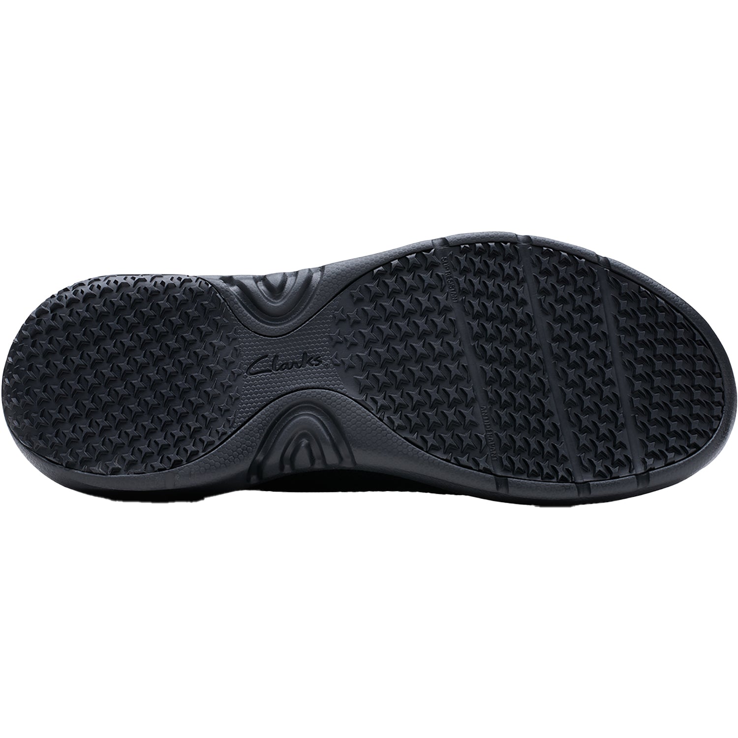 Clarks Pro Free Slip Resistant Men's Slip Ons Black/Black
