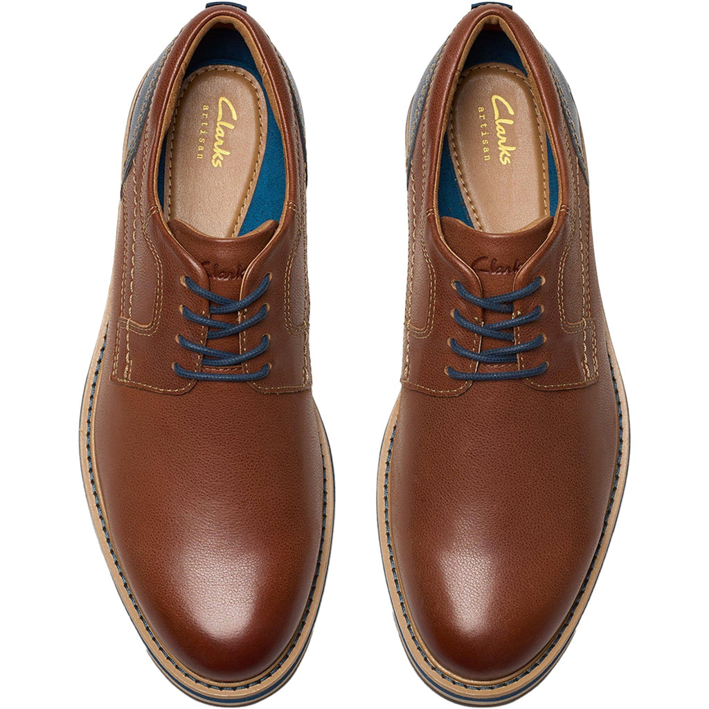 Clarks Monahan Plain Men's Dress Shoes Tan Leather