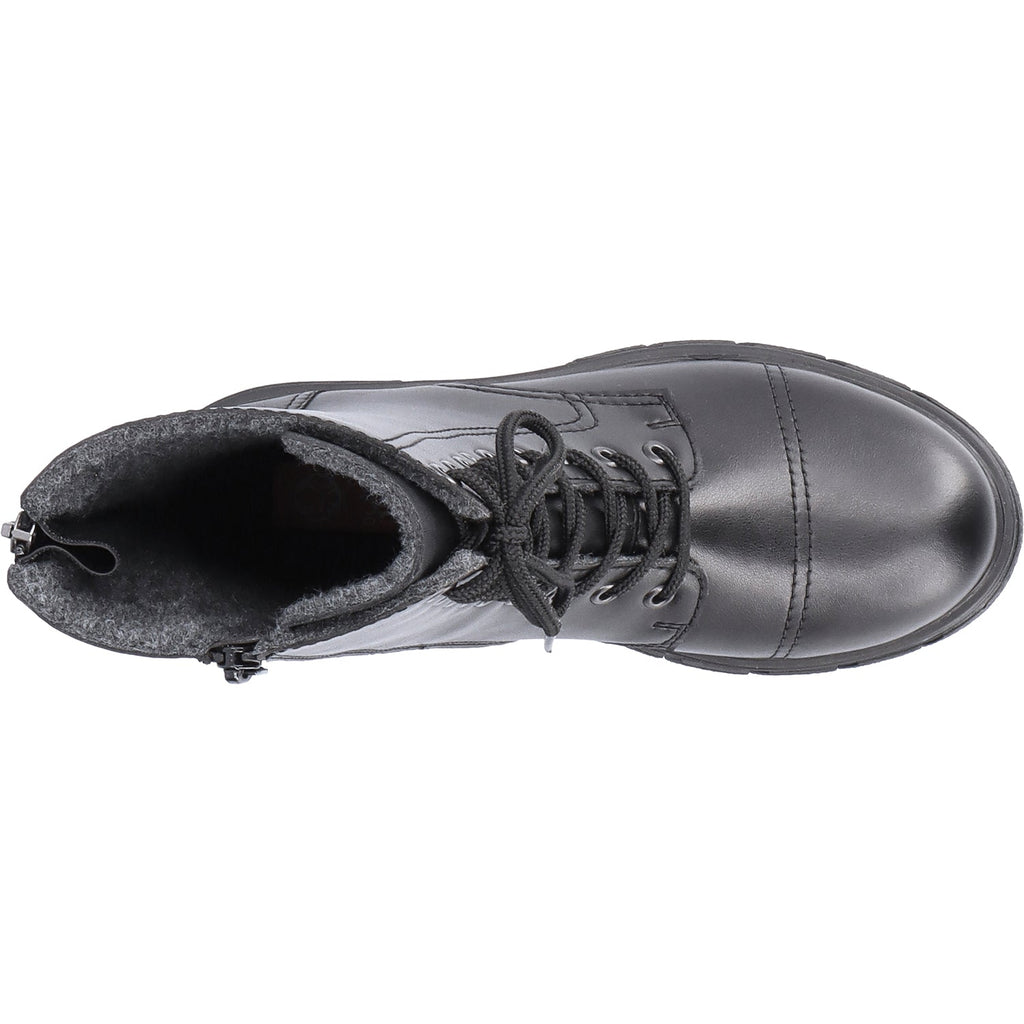 Rieker Z9107-00 Tora 07 Women's Combat Boots Black Leather