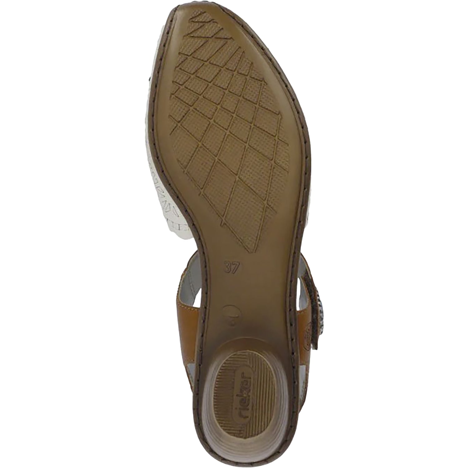 Rieker 43703-60 Mirjam Women's Dressy Mary Janes Cream/Cayenne Leather