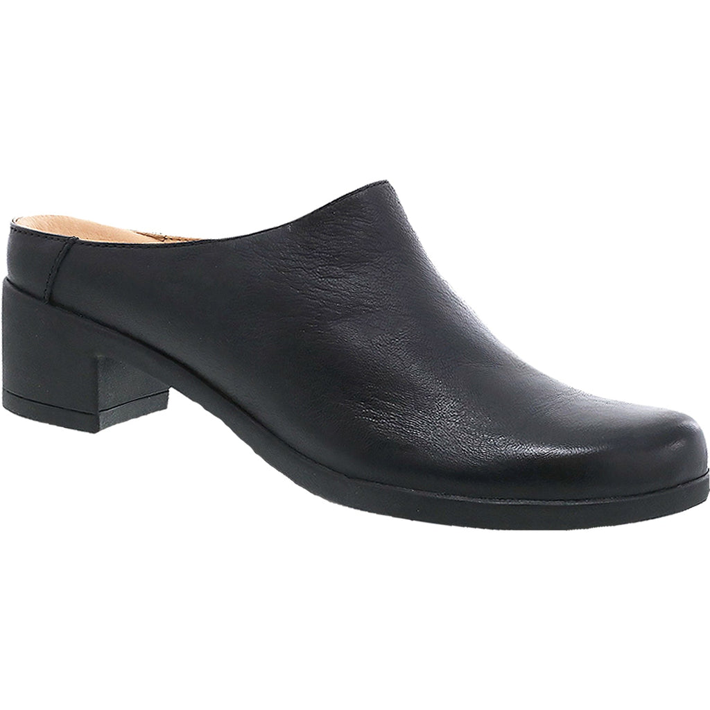 Dansko Carrie Women's Open Back Clogs Black Burnished Nubuck