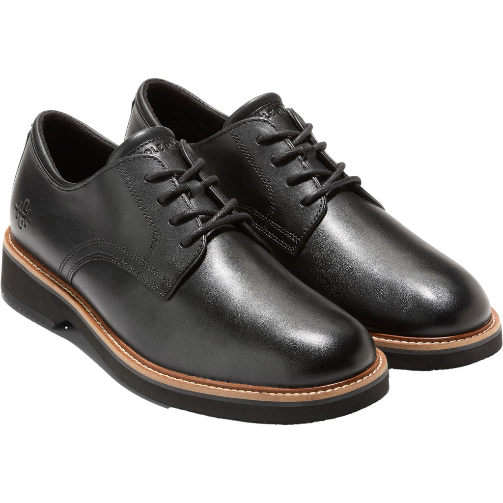 Cole Haan American Classics Montrose Plain Toe Men's Dress Lace Up Shoes Black/Dark Chocolate Leather