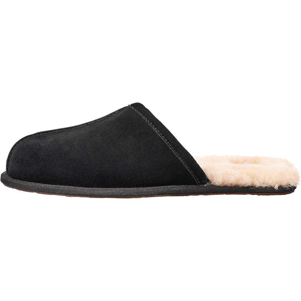 UGG Scuff Men's Black Sheepskin Slippers Black Suede